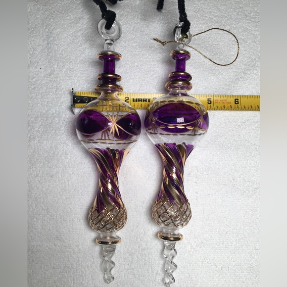 Egyptian Hand Blown Glass Ornaments buy 1 or both - Picture 3 of 4